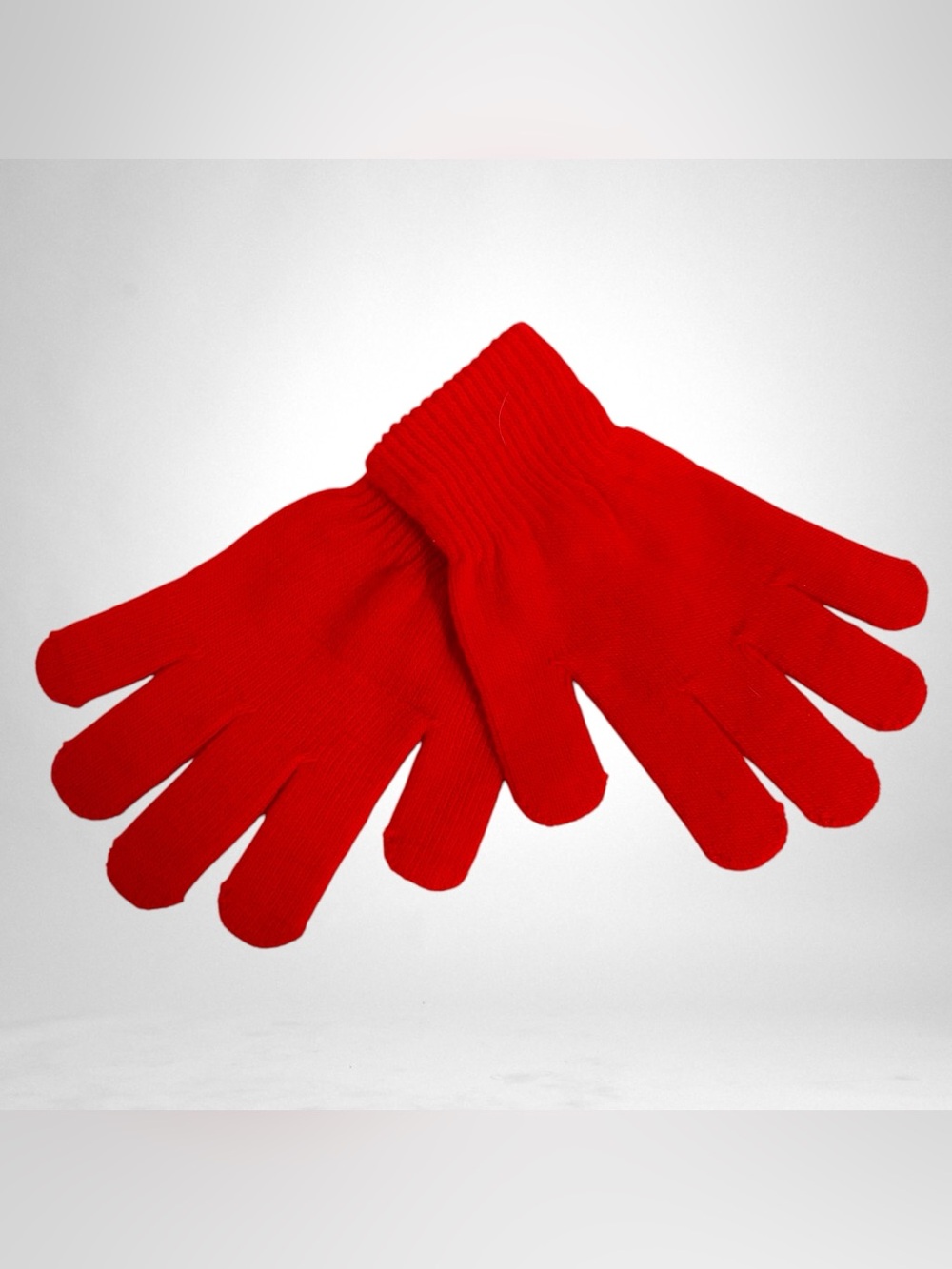 Pair of Kids Soft Red Gloves New